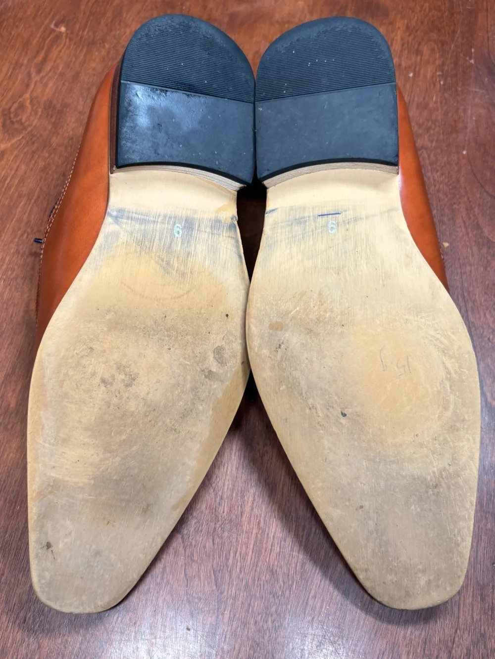 Gino Vitale Two-Tone Brown & Navy Oxfords (Size 9)